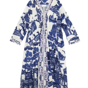 One Hundred Stars Giant Willow Blue Pinch Pleat M/l
