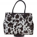 Leather Hair-on-Hide Large bag with Detachable Strap